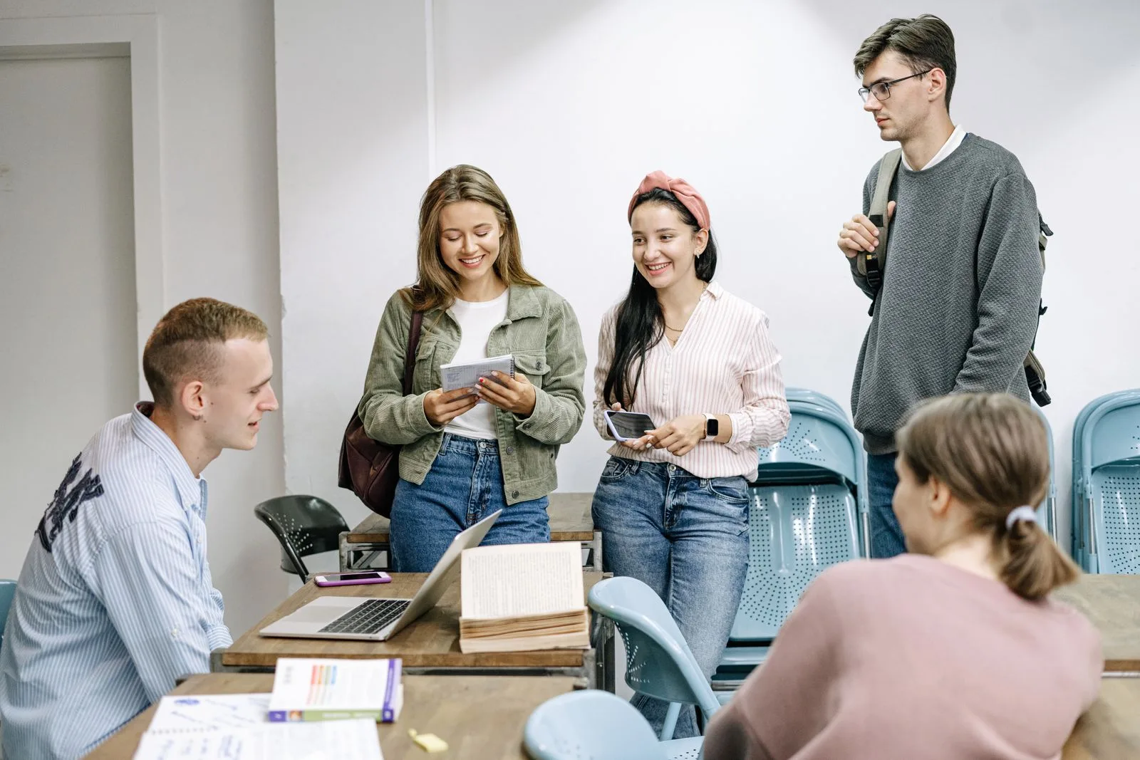 Students collaborating during a workshop